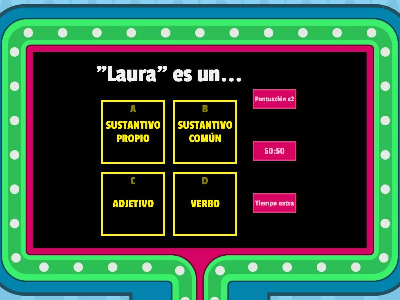 Sustantivos Y Adjetivos - Concurso De Preguntas