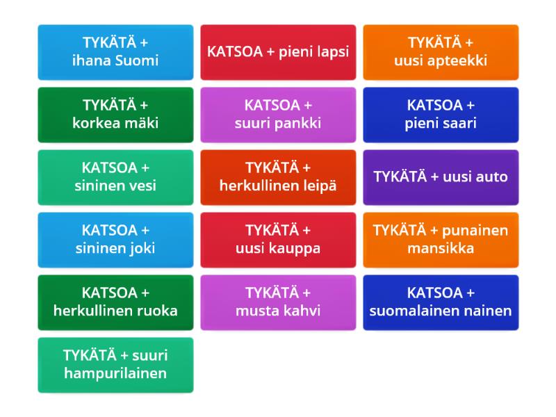 STA + P (sanatyypit I E Nen Si) - Kaksipuoleiset Kortit