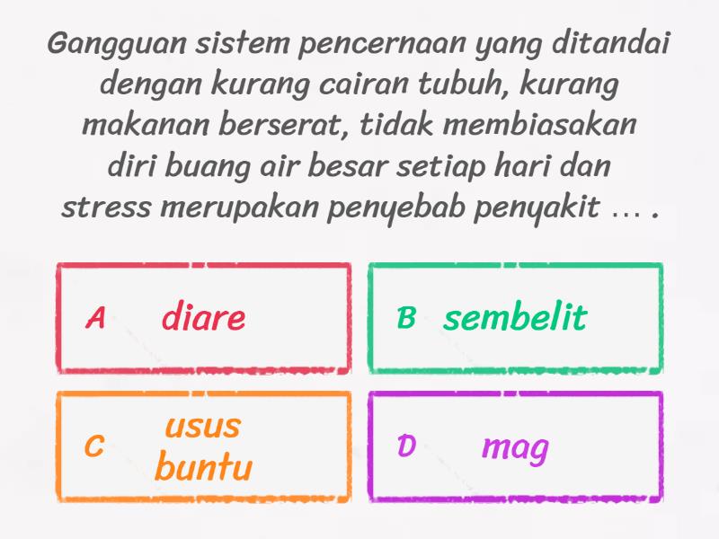 Pilihlah Salah Satu Jawaban A,B,C, Atau D Dengan Benar! - Quiz