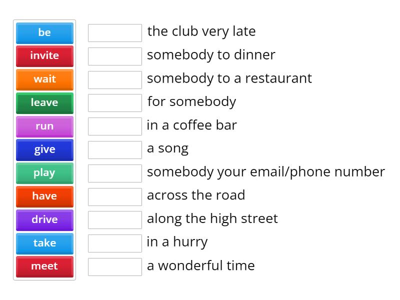 EF Pre-Inter 2C Verb phrases - Match up