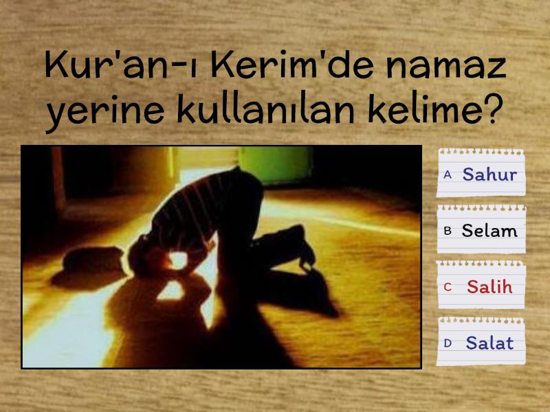 Dinin Direği NAMAZ - Test