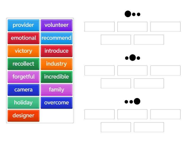 27. Word stress - Group sort