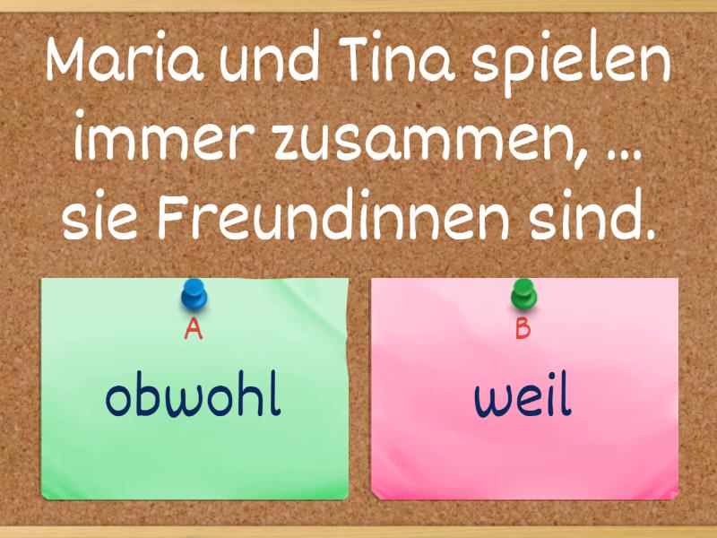 Obwohl Oder Weil? - Quiz