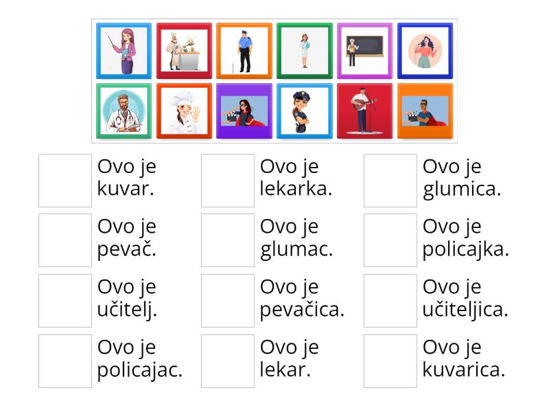 Profesije - Match up