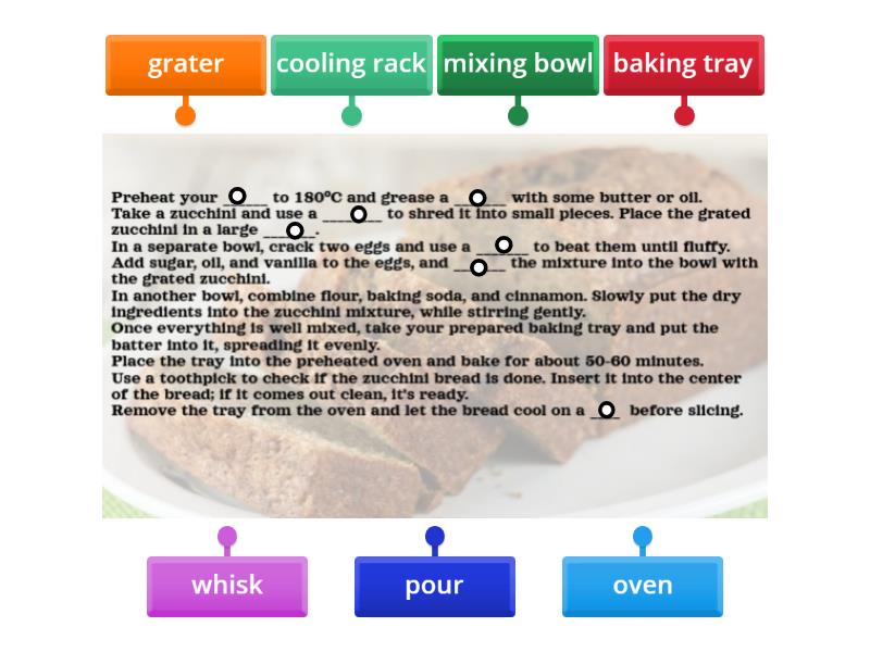 ZUCCHINI BREAD...NEF upper-intermediate 4th edition COOKING VOCAB ...