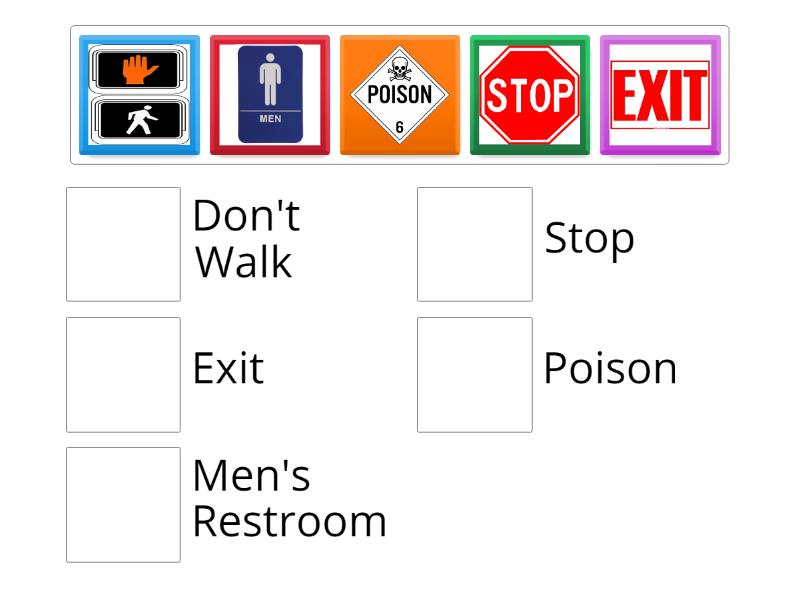 Safety Signs - Match up