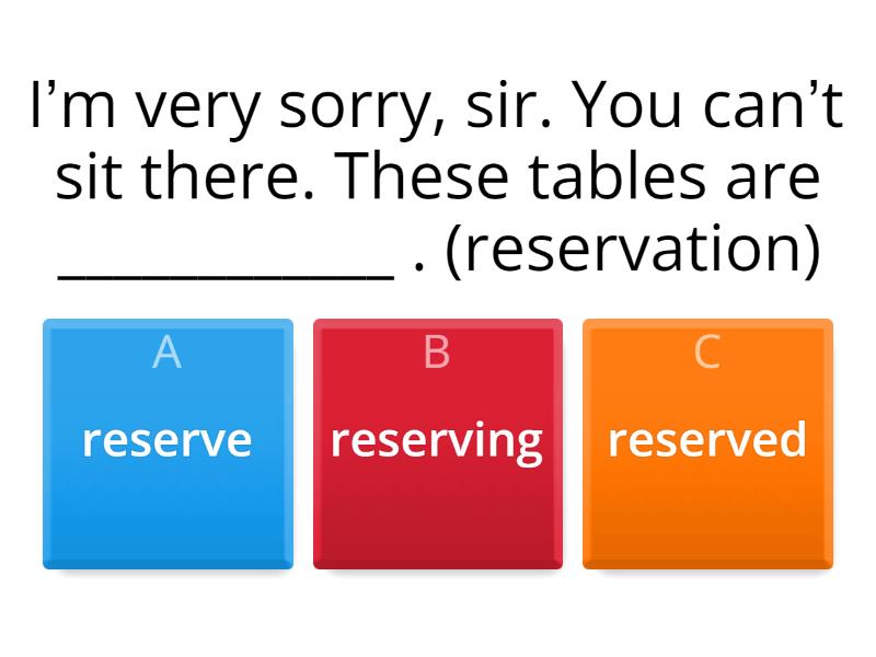 A2-B1 Eating out 2C Word formation - Quiz