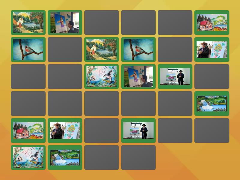 Memory game......Find the same painting and the same painter ...