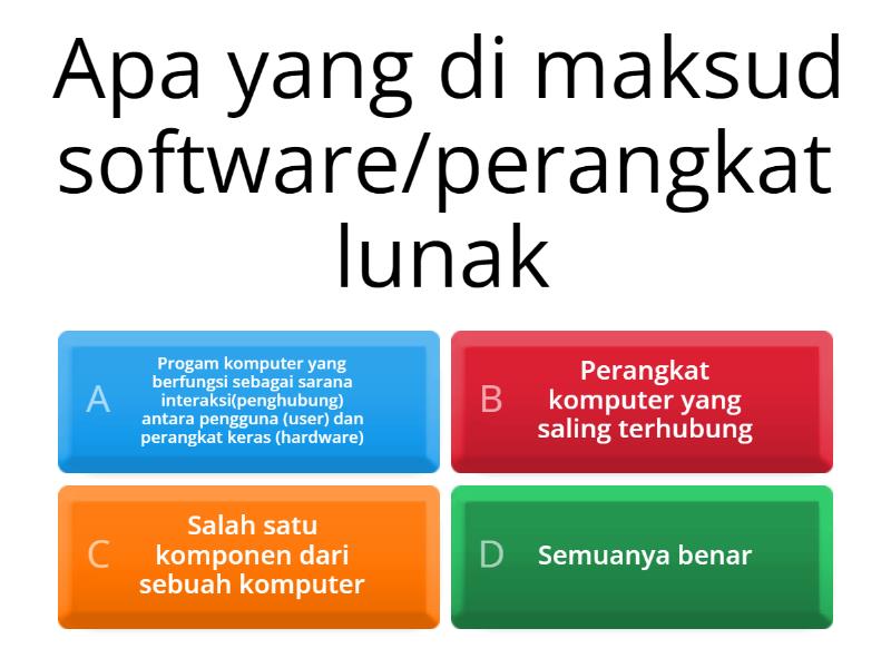 Komponen Sistem Komputer Quiz