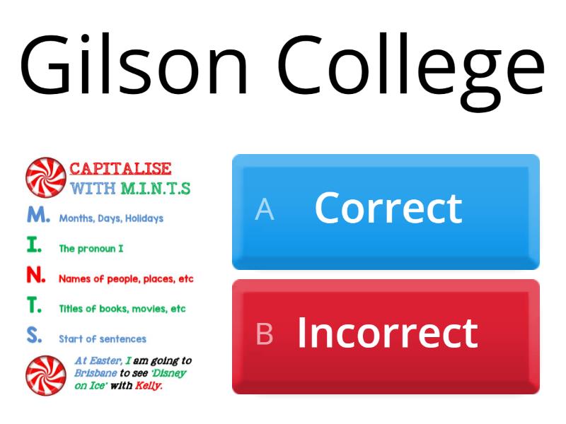 Using Capital Letters - Quiz
