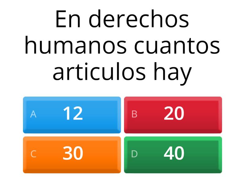 Derechos Humanos - Quiz