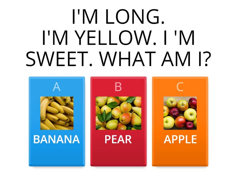 FRUIT RIDDLES - Cuestionario