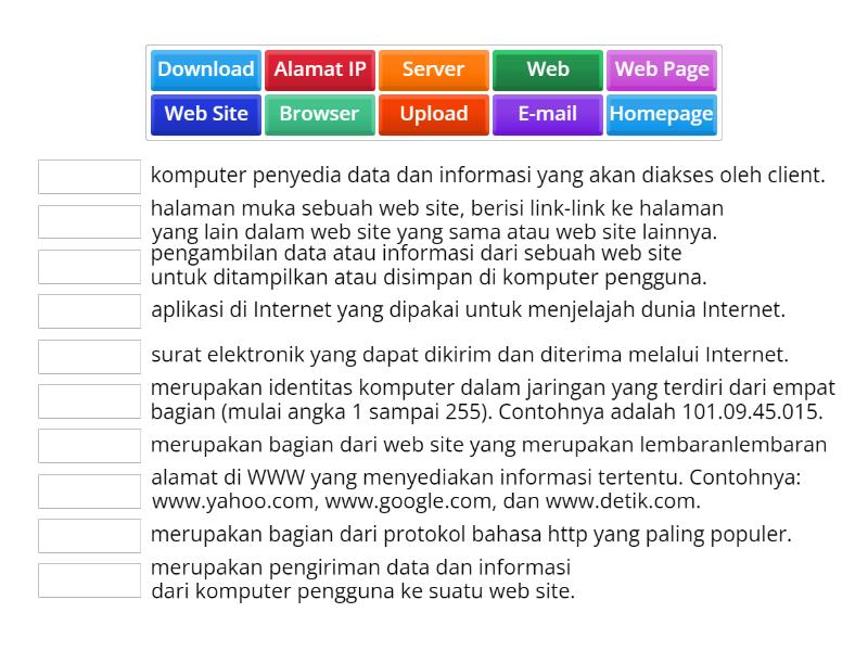 soal informatika 2 1-I - Match up