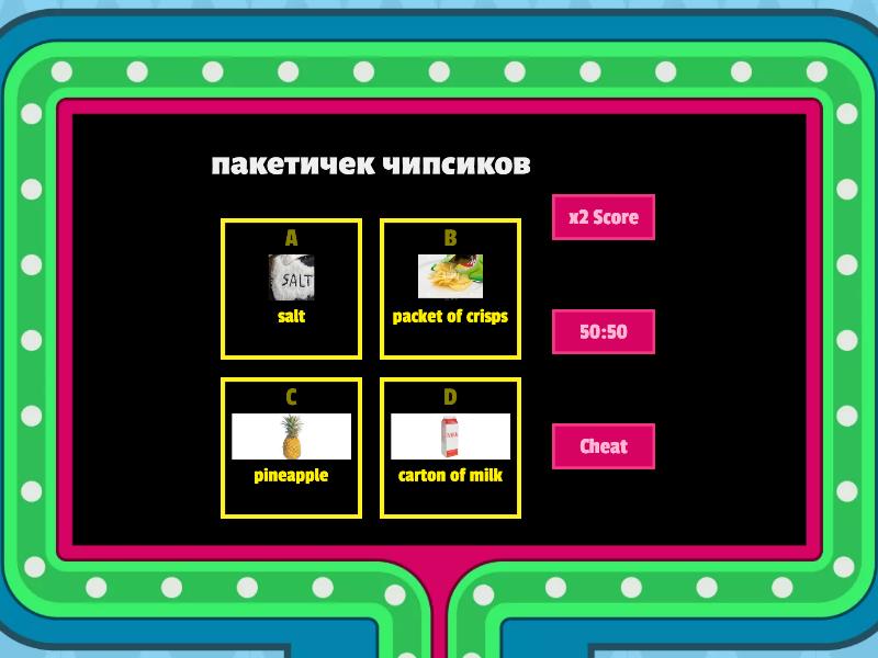 Spotlight 5 unit 8b food - Викторина "Игровое шоу"