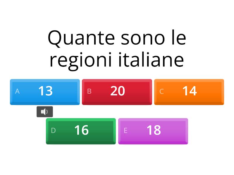 Le Regioni Italiane - Quiz