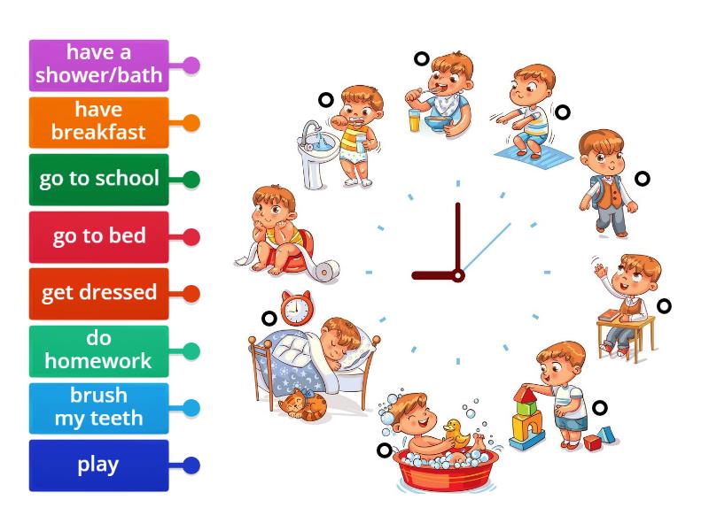 My day - Labelled diagram