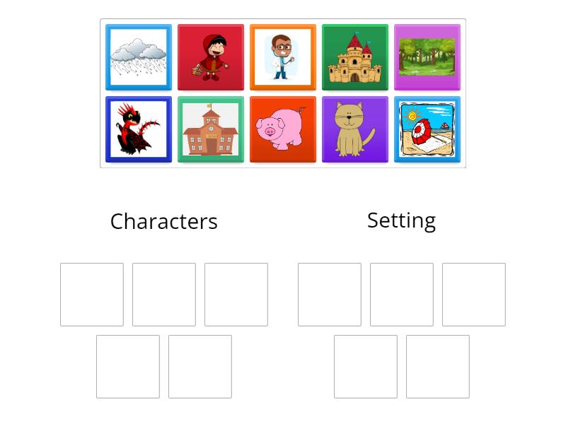 Characters and setting - Group sort