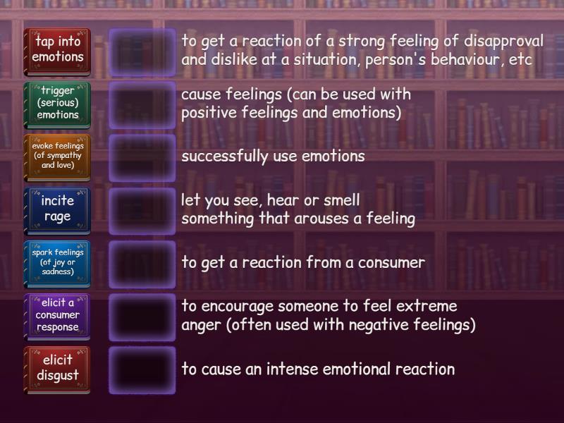 verbnoun collocations about emotions Match up