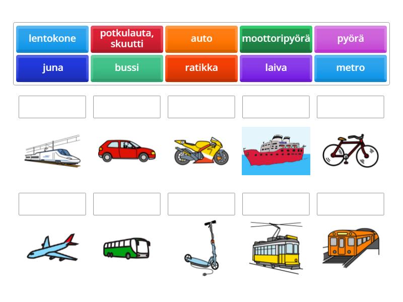 Liikenne: Etsi parit - Match up