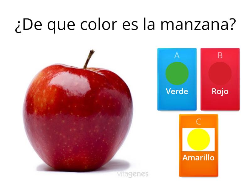 Colores (frutas y verduras) - Quiz