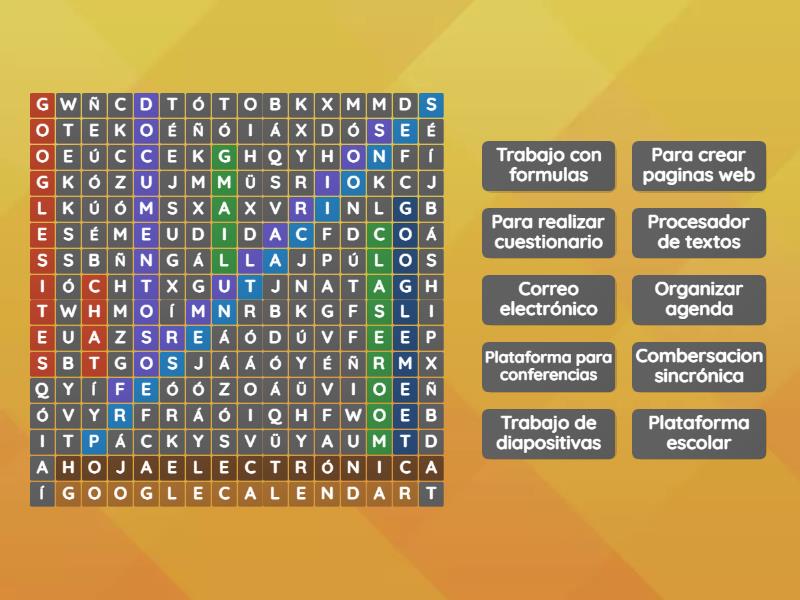 Google Wordkspace - Wordsearch