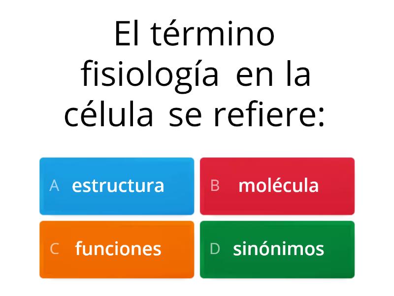 ESTRUCTURA CELULAR - Quiz