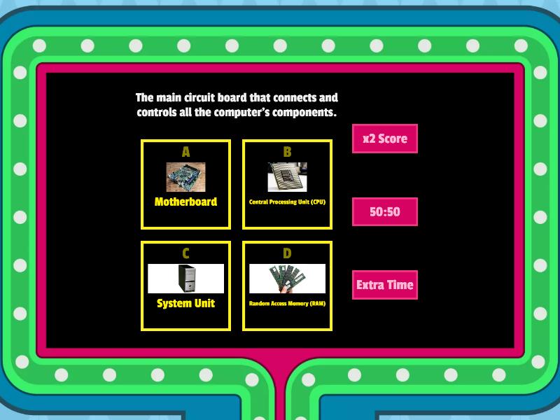 Basic Computer Parts Quiz Gameshow quiz