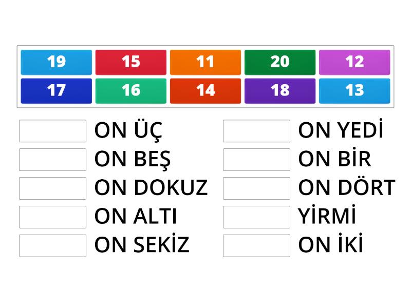 SAYILAR 1-20 - Match Up