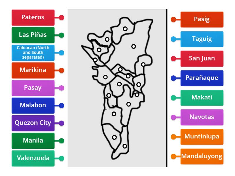 Cities of the NCR - Labelled diagram