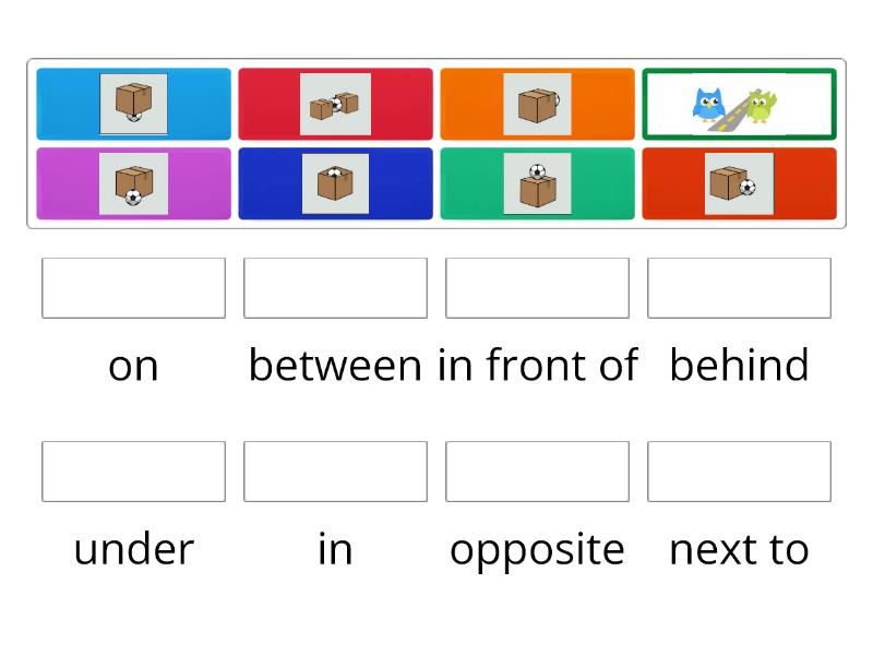 prepositions - Match up