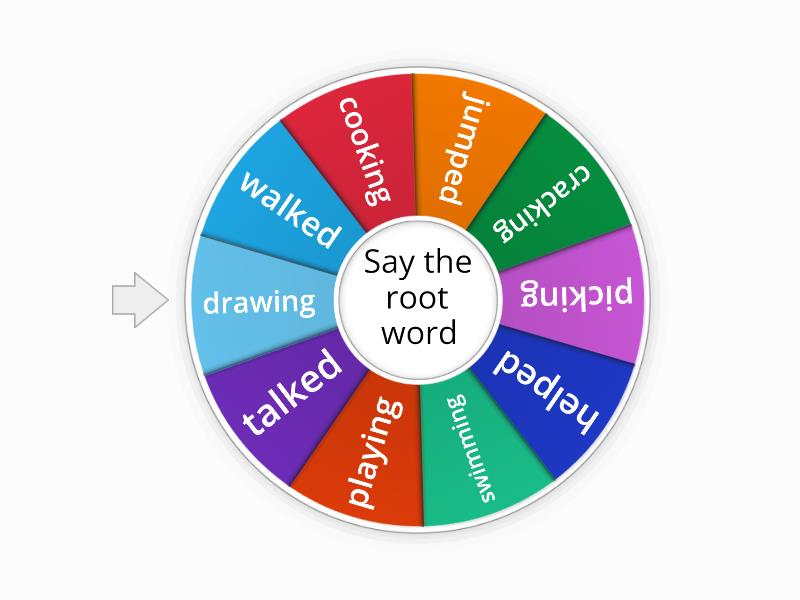 Root word 1st grade Random wheel