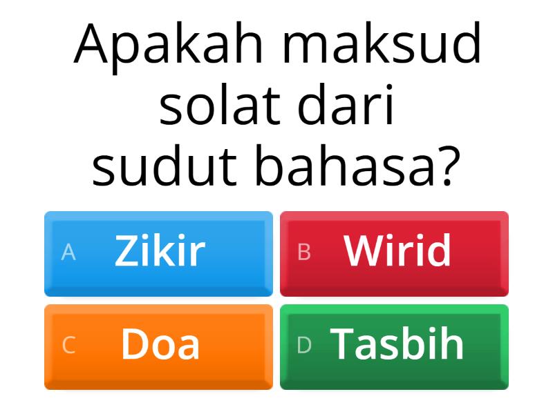 LATIHAN TOPIK SOLAT - Quiz