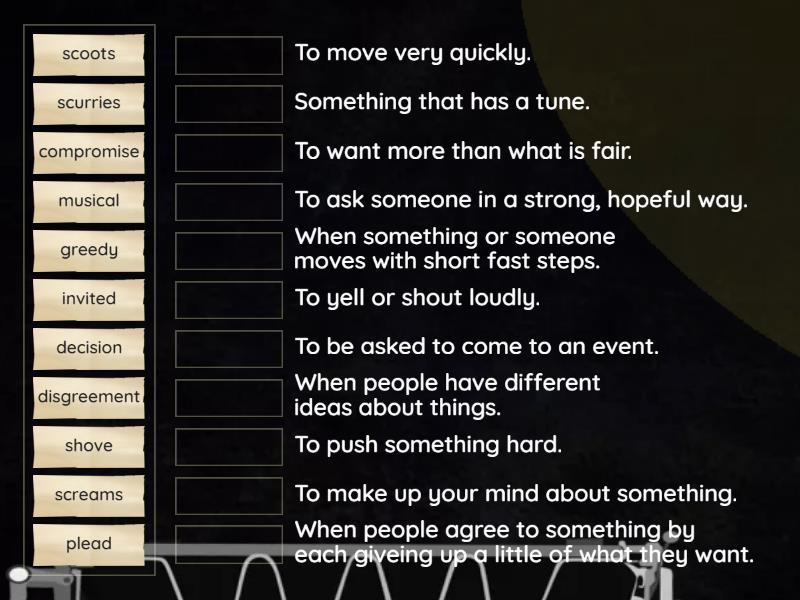 Big Red Lollipop Vocabulary Match up