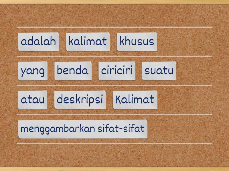 Menyusun Kalimat Unjumble