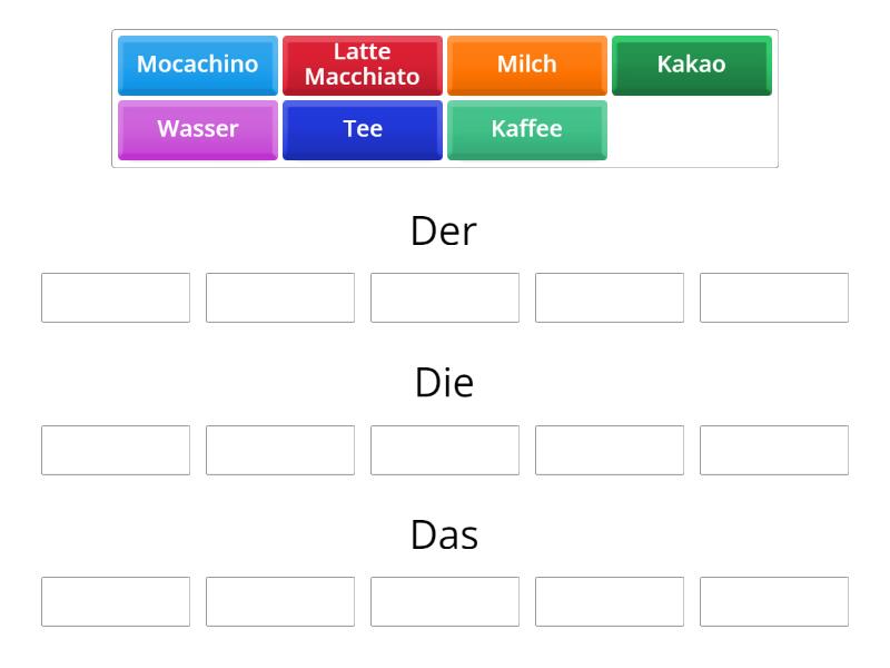 Der die das - Group sort