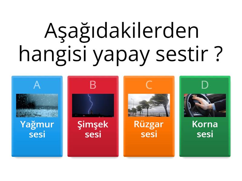 Doğal Ve Yapay Sesler - Quiz