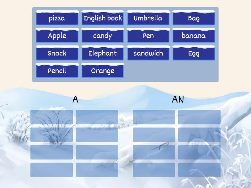 A / AN - Group sort