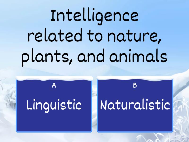 Multiple intelligences - Quiz