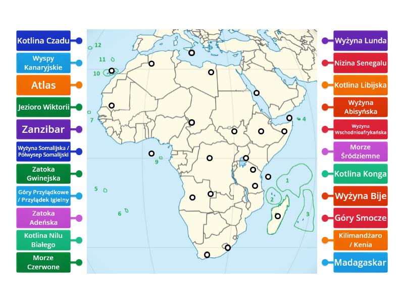 Mapa Fizyczna Afryki Labelled Diagram 6495