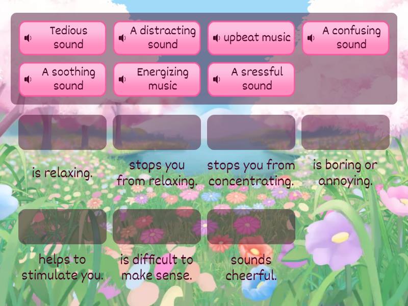 Words to describe sounds - Match up
