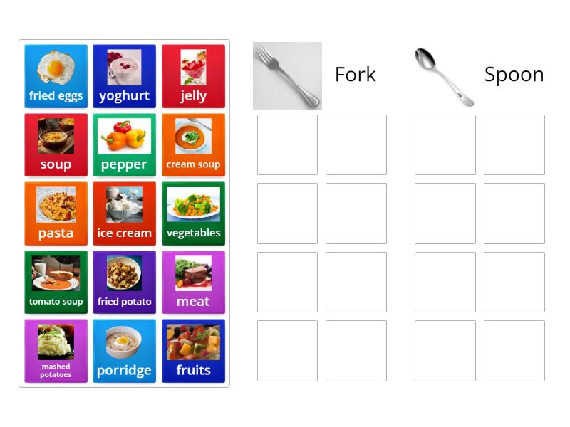 fork spoon - Group sort