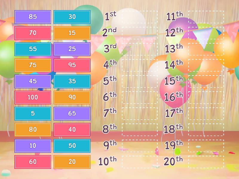 Skip Counting By 5's - Orden correcto