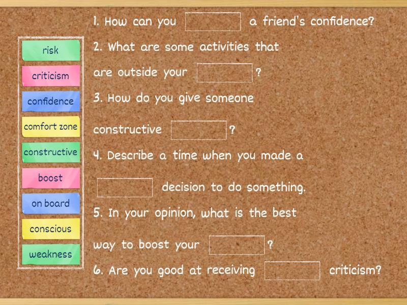 Personal growth - Complete the sentence