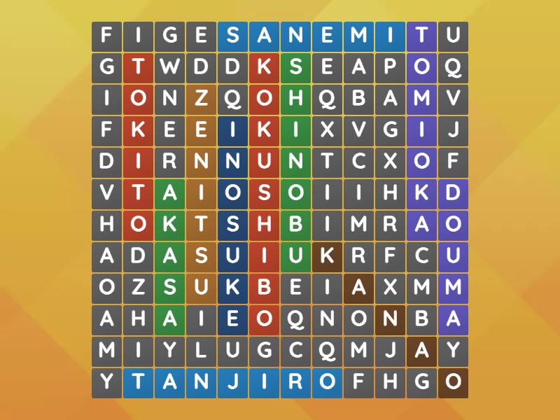 demon slayer word search