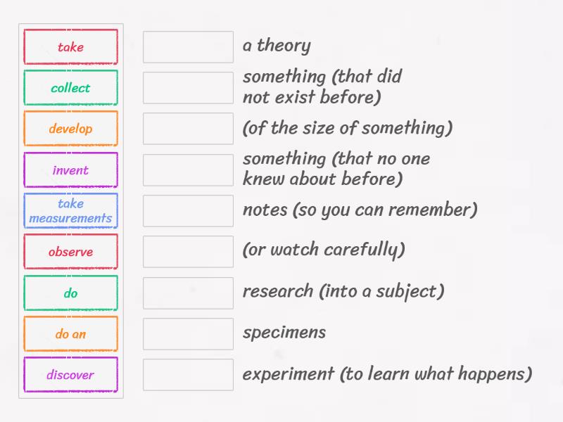 Focus 2 Unit 2.1 Word Store 2C Collocations - Match up