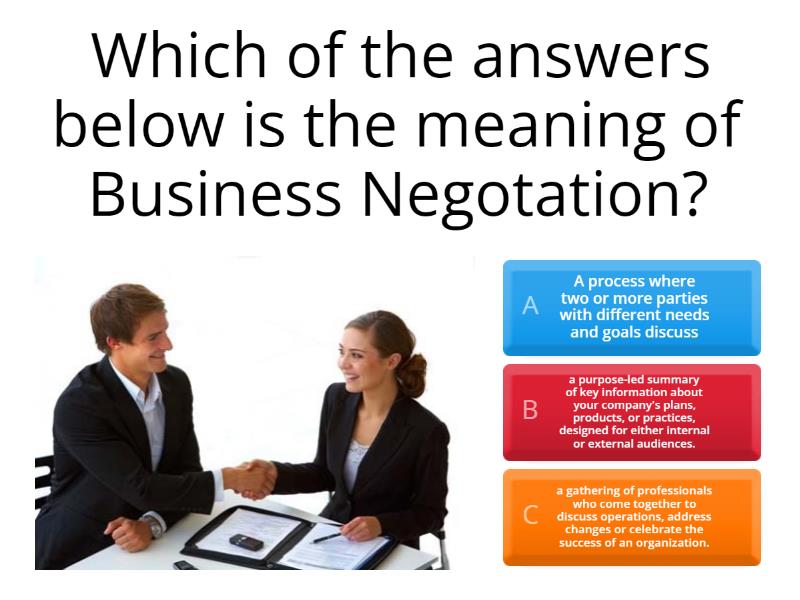 QUIS BUSINESS NEGOTIATION - Quiz