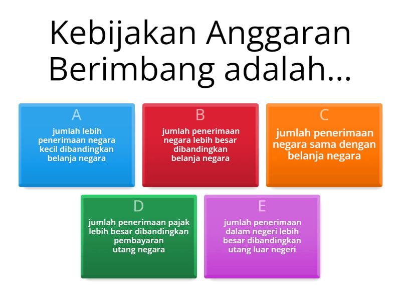 Kebijakan Moneter Dan Fiskal - Quiz