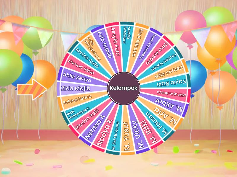 PEMBAGIAN KELOMPOK KELAS 5 Spin the wheel