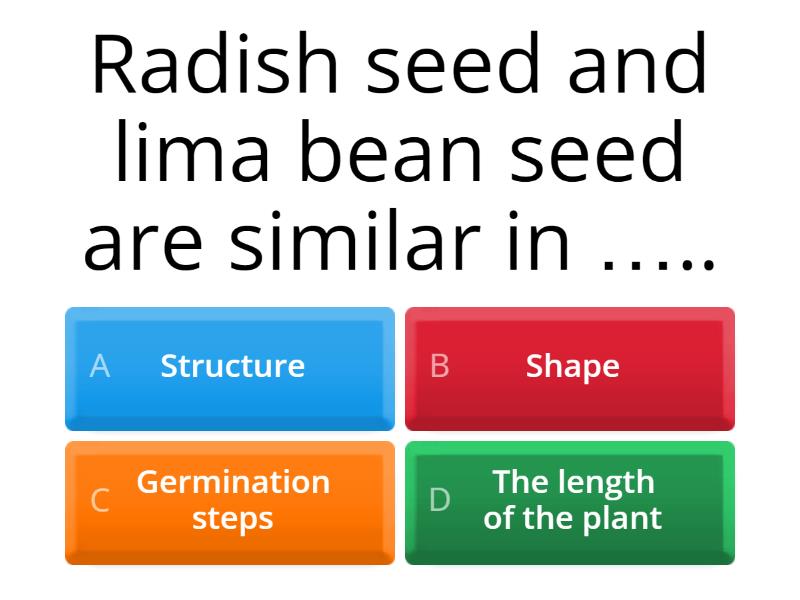 on seed germination Quiz