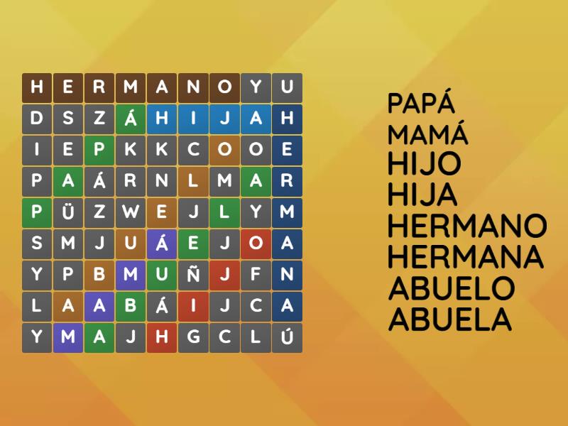 La Familia Wordsearch